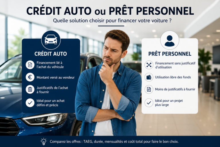 crédit auto ou prêt personnel